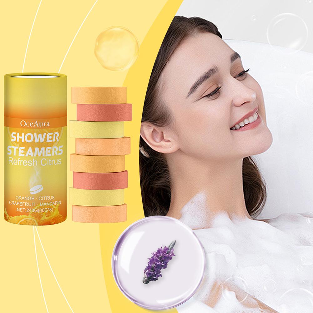 Shower Steamer Tablet - 8pcs Aromatherapy Shower Steamers Tablets Moisturizing