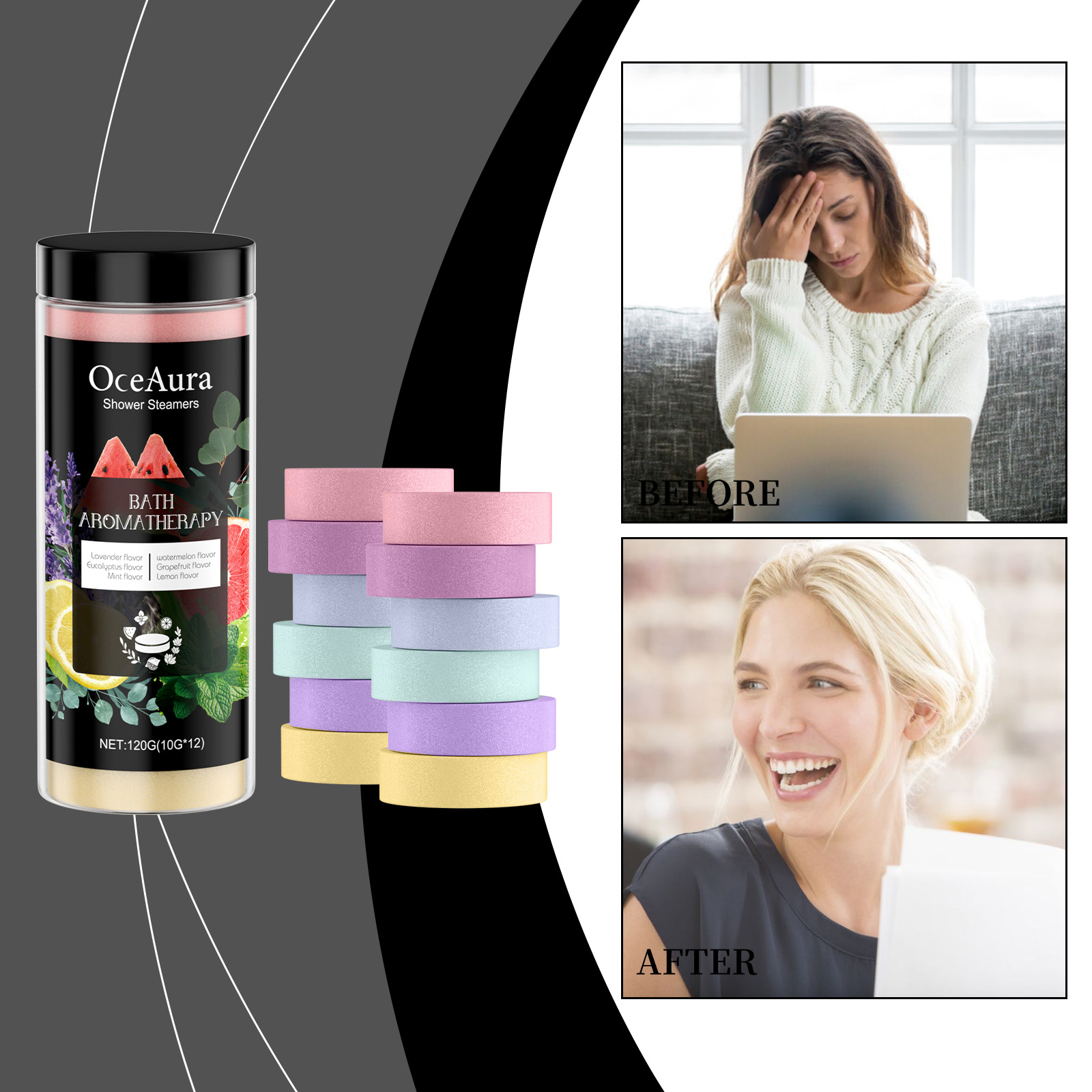 12 Pack Aromatherapy Shower St - Shower Steamer Tablet ulasan dan harga