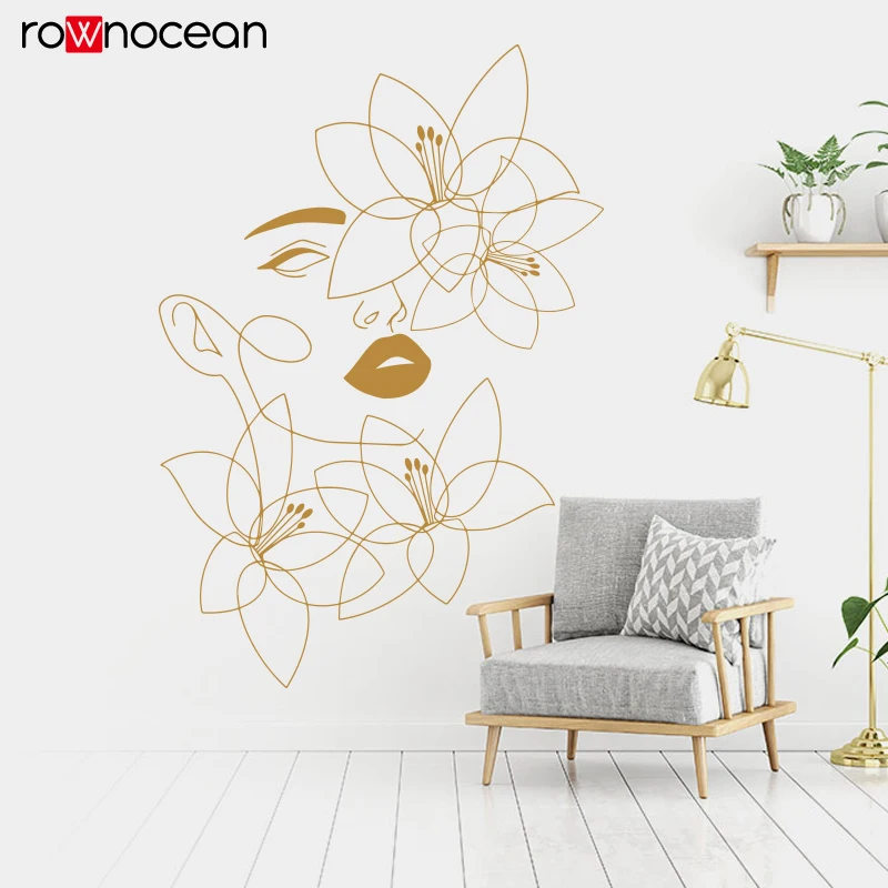 One Line Wall Decals Beauty Wa - Spa Wellness And Beauty ulasan dan harga