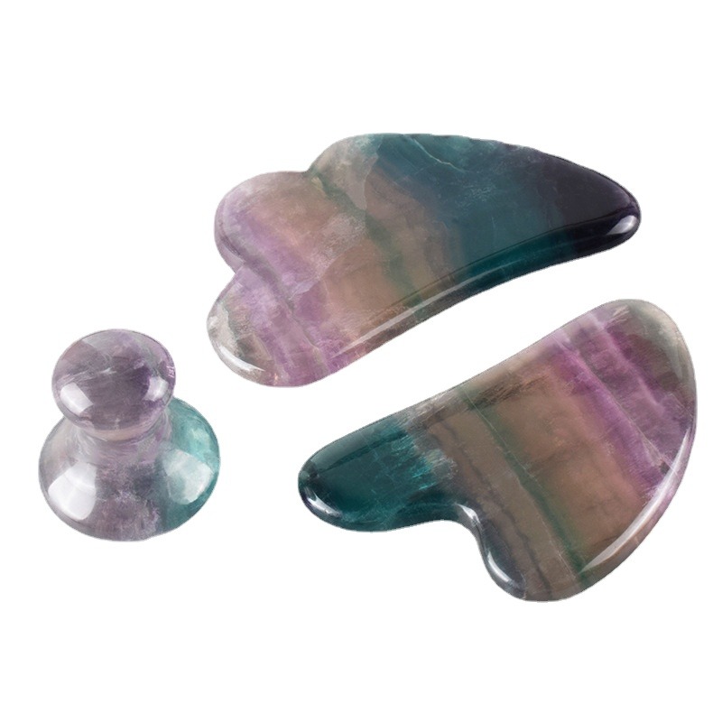 Natural Jade Massager Fluorite - Spa Wellness And Beauty ulasan dan harga